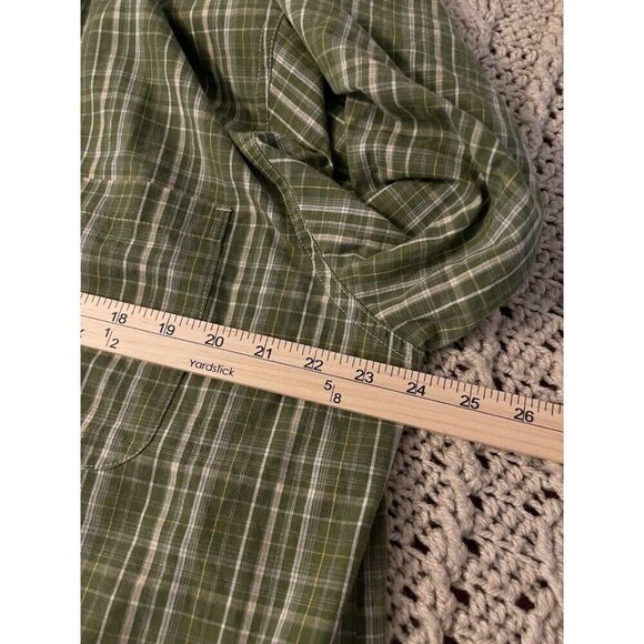 C.E. Schmidt Workwear‎ Mens Green & White Plaid Button-Up Shirt XL - Picture 10 of 11